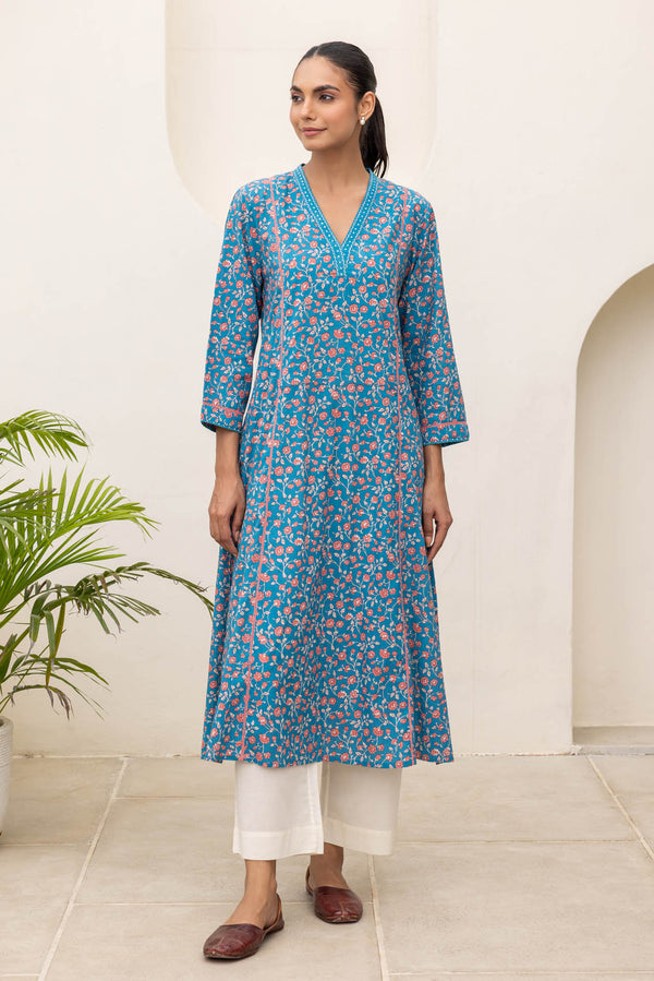 Blue Chintz Kurta