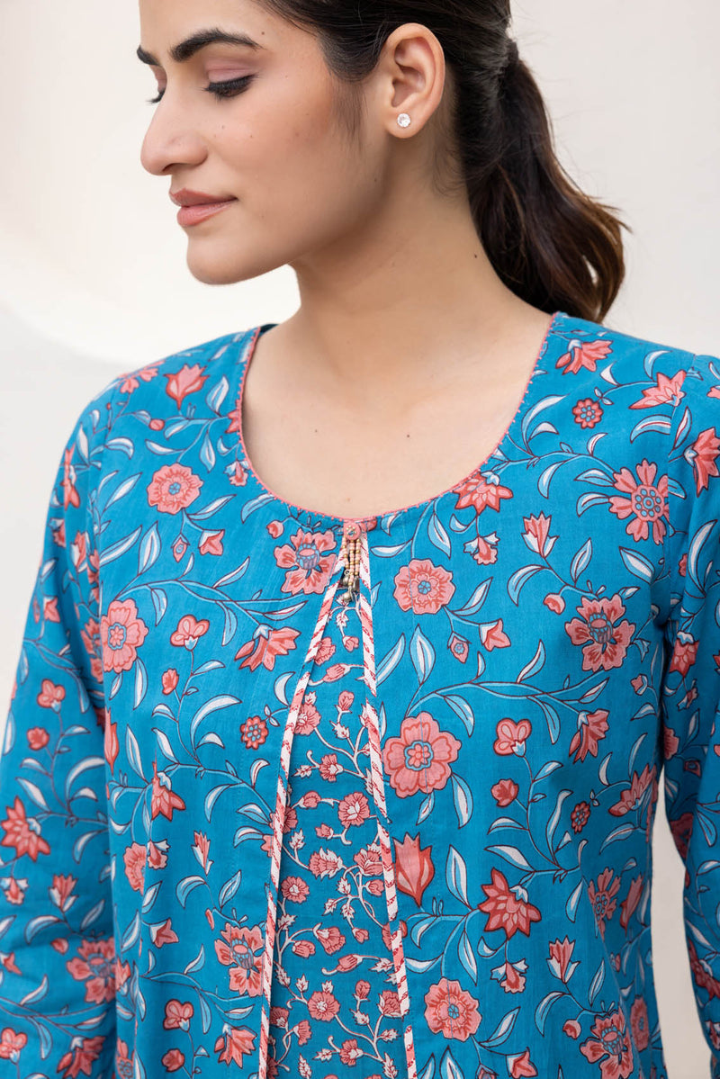 Floral Cape Kurta