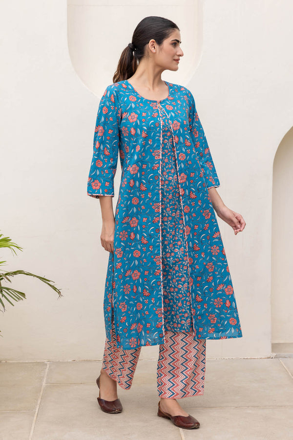 Floral Cape Kurta