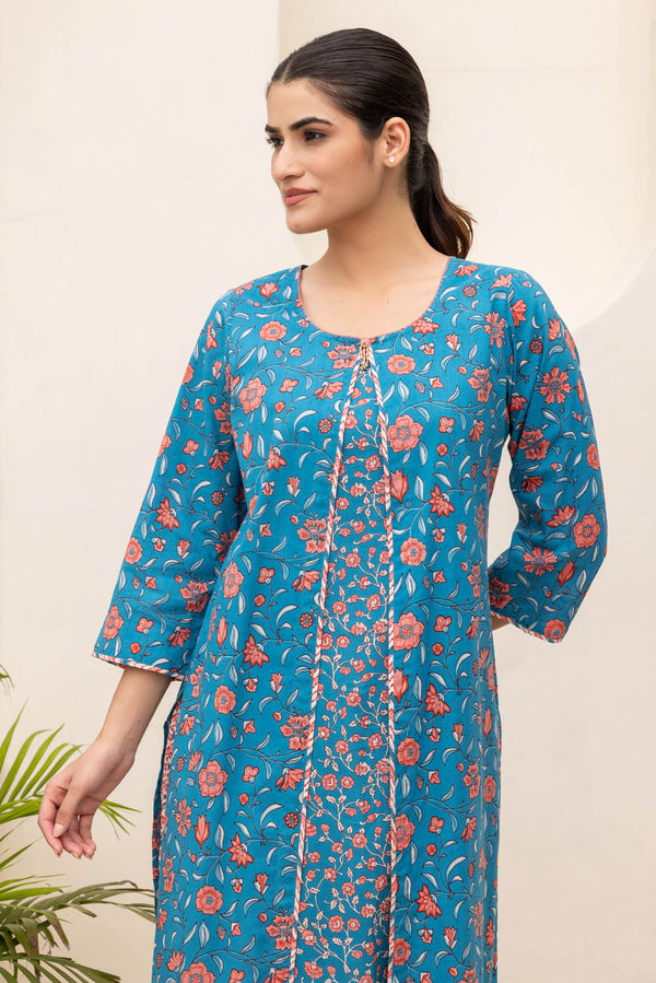 Floral Cape Kurta