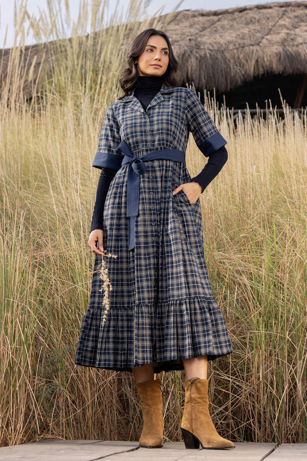 Blue Shirt Dress