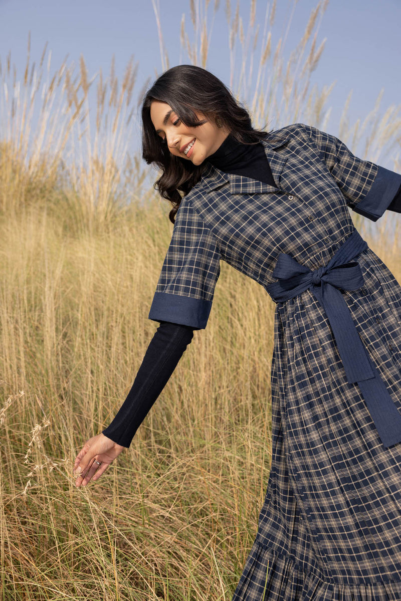 Blue Shirt Dress