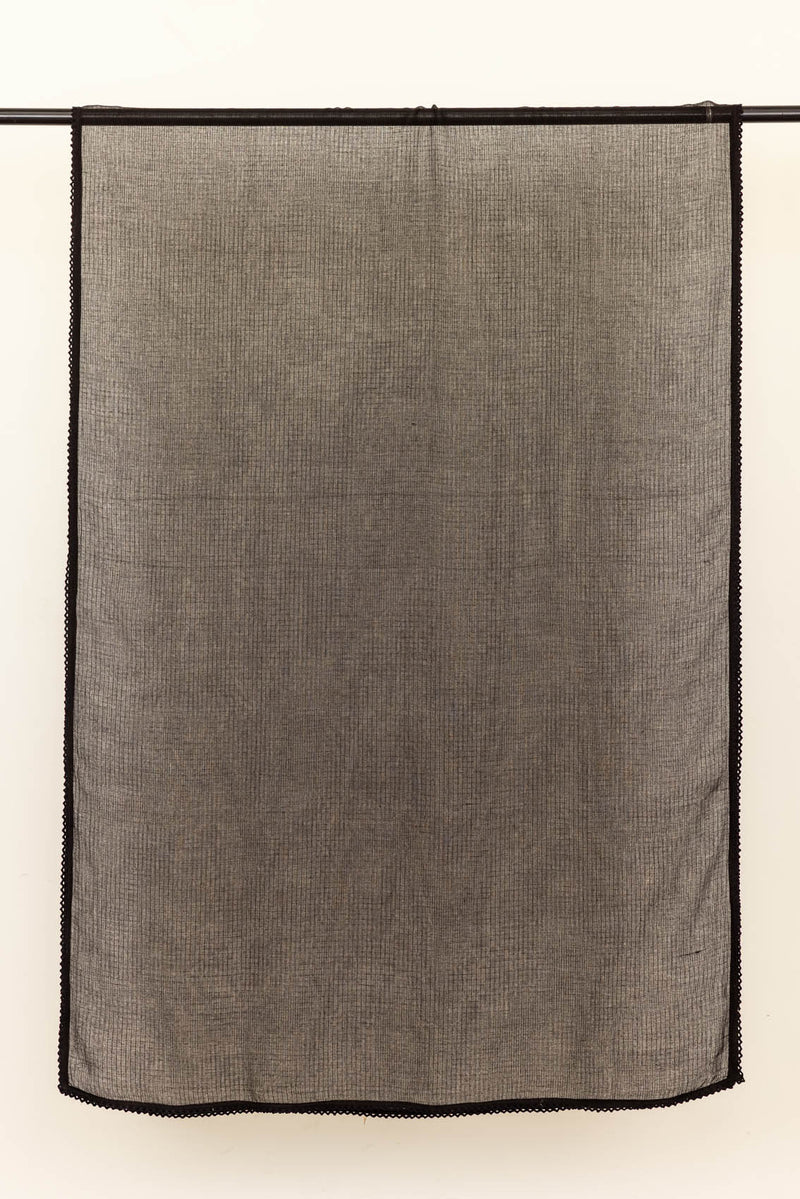 Black Doria Dupatta With Lace