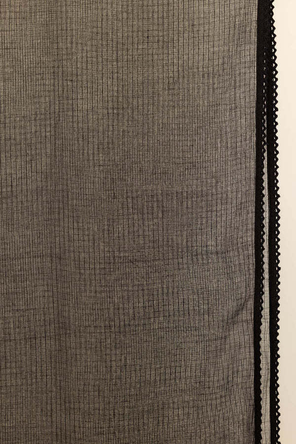 Black Doria Dupatta With Lace