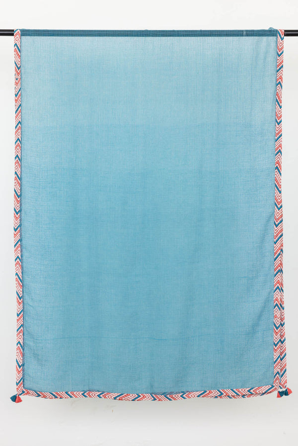 Blue Piped Dupatta
