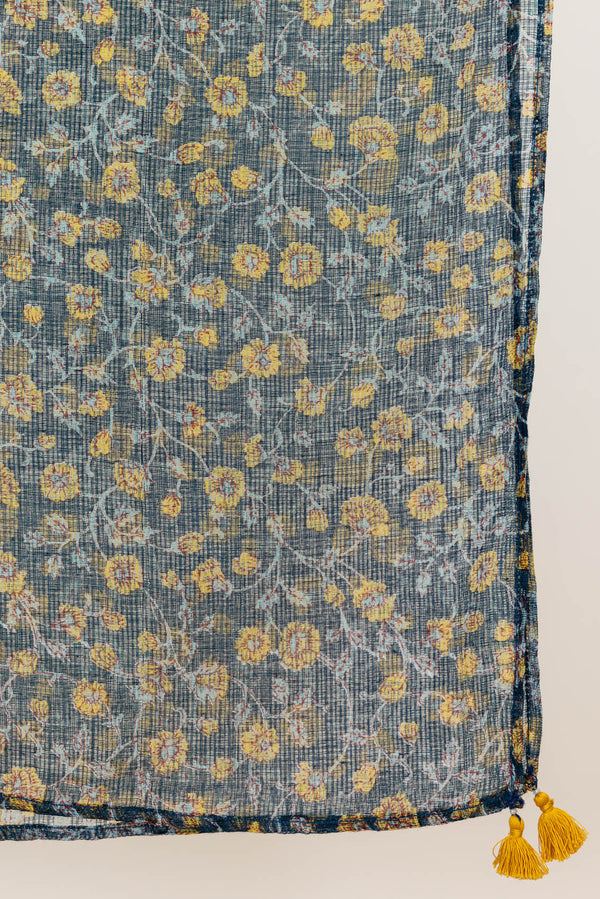 Mustard Floral Dupatta