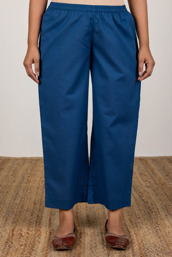 Dark Blue Relaxed Trousers