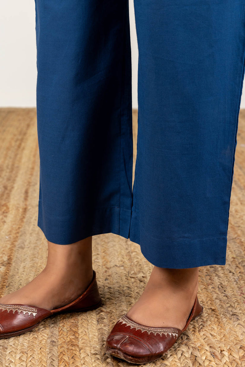 Dark Blue Relaxed Trousers