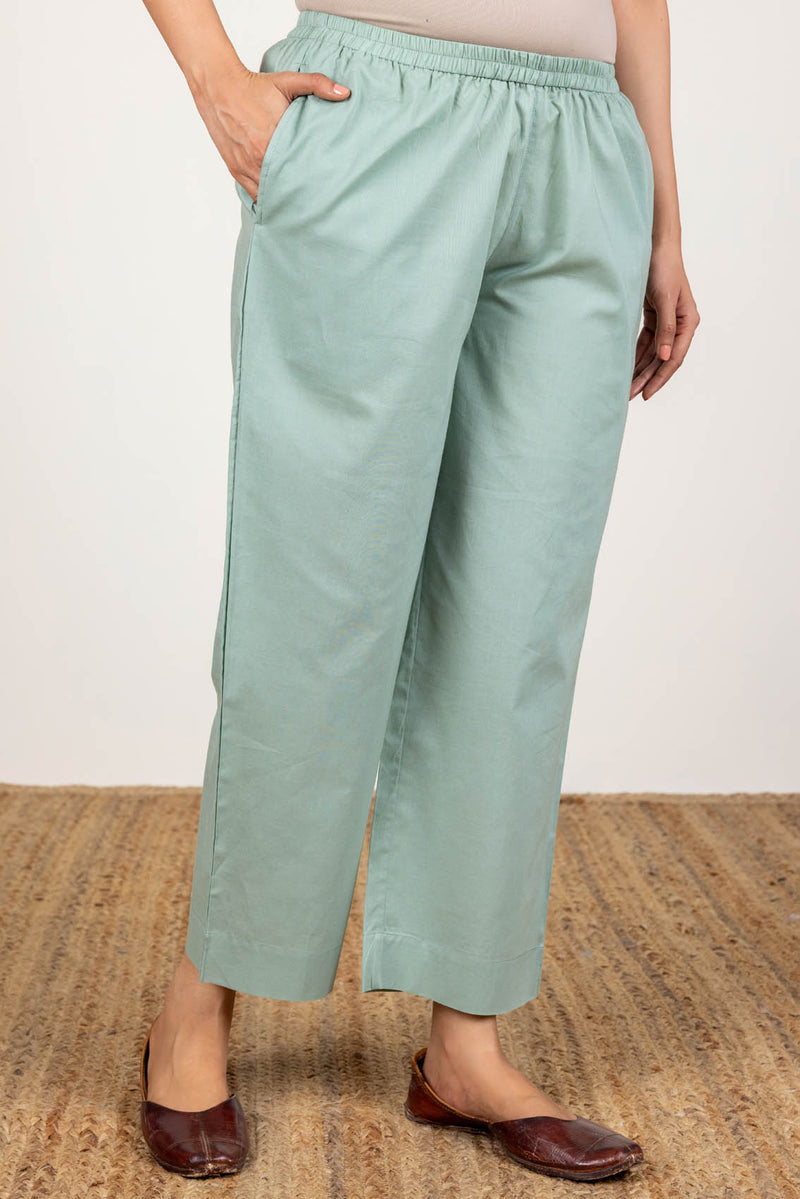 Sage Green Relaxed Trousers