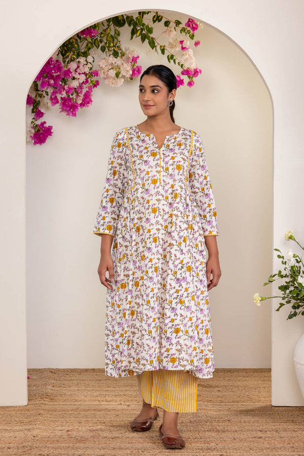 Breezy Marigold Kurta