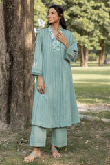 Green Dianthus Kurta