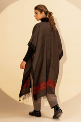 Grey Woollen Poncho