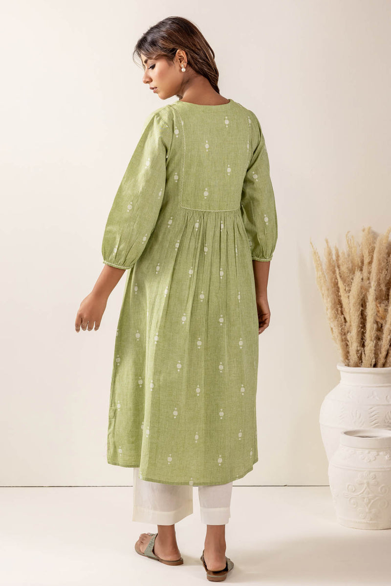 Sage Handloom Cotton Kurta