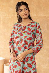 Sunflower Straight Sage Kurta