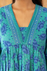 Sunflower Flowy Green Kurta