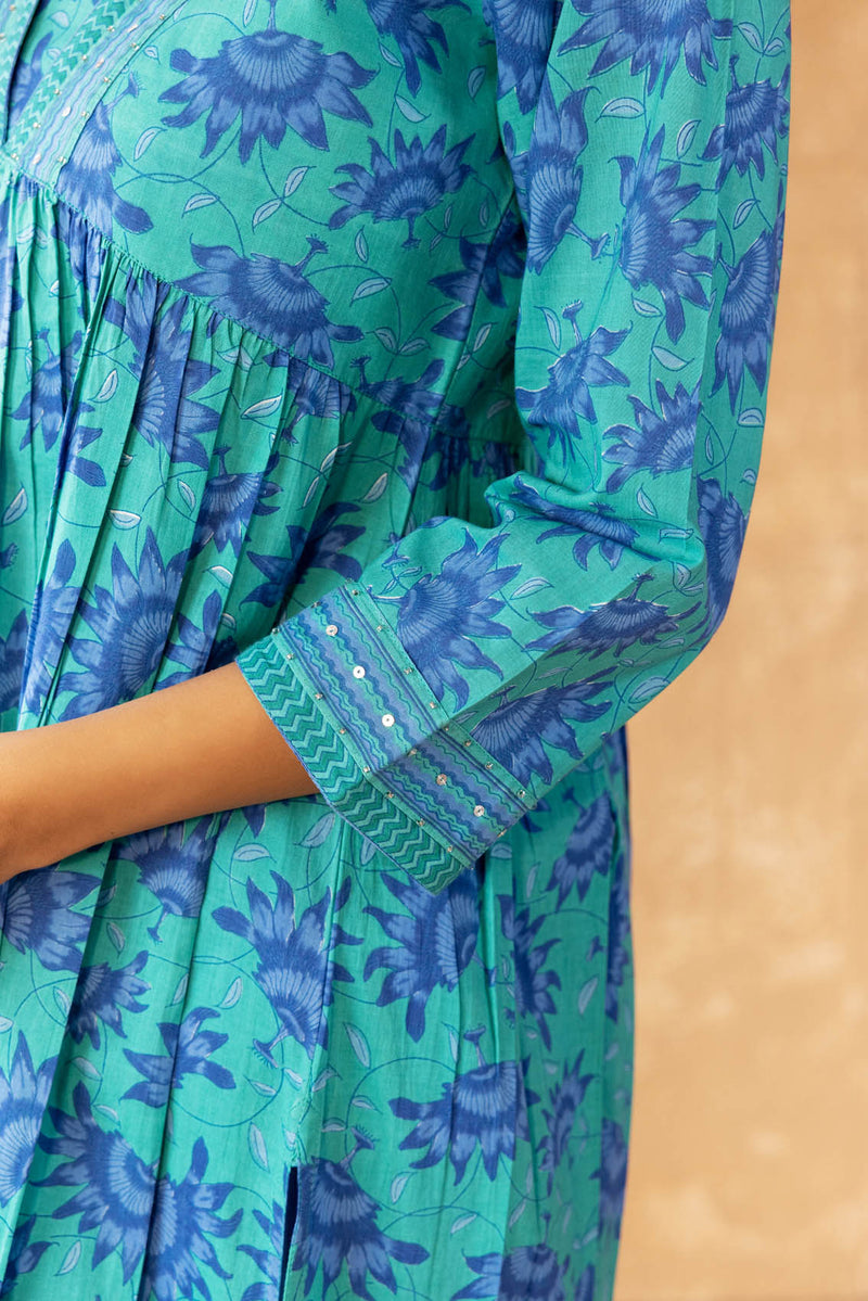 Sunflower Flowy Green Kurta