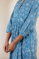 Aasmani Tiered Dress