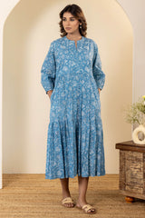 Aasmani Tiered Dress