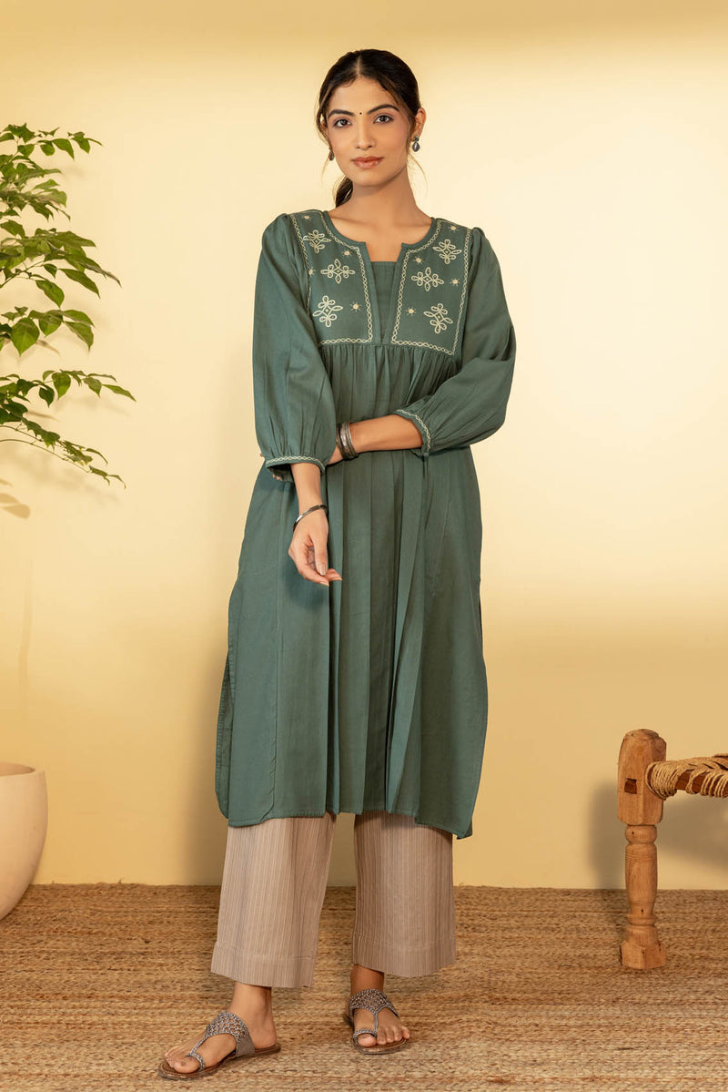 Panna Kolam Fine Twill Kurta