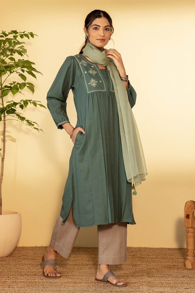 Panna Kolam Fine Twill Kurta