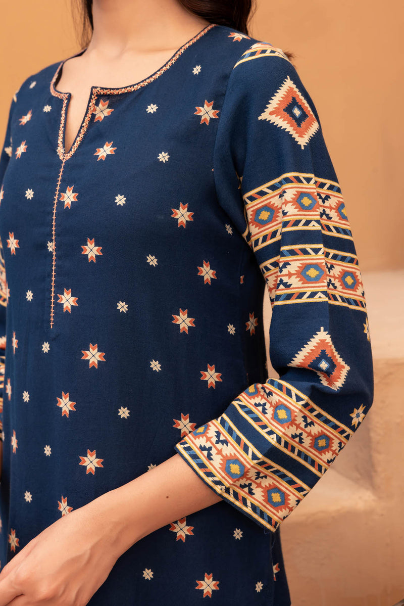 Prussian Prism Kilim Fine Twill Kurta