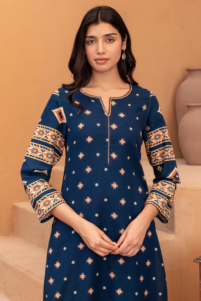 Prussian Prism Kilim Fine Twill Kurta