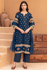 Prussian Prism Kilim Fine Twill Kurta