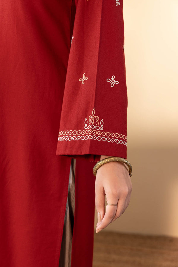 Vermillion Kolam Fine Twill Kurta