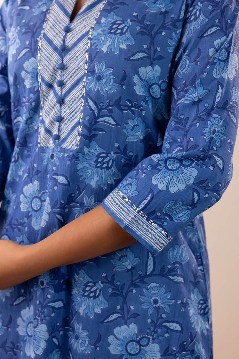 Floral Cotton Kurta