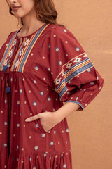 Boho Kilim Cotton Dress