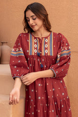 Boho Kilim Cotton Dress