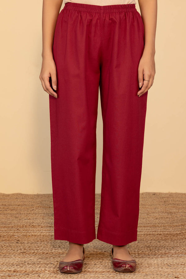 Red Relaxed Trousers