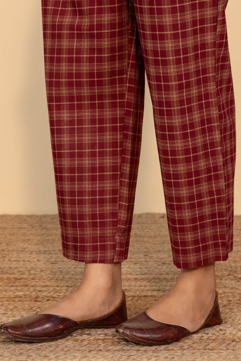 Red Checked Trousers