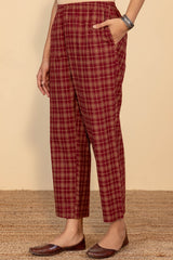 Red Checked Trousers