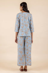 Blue Blossom Pajama Set
