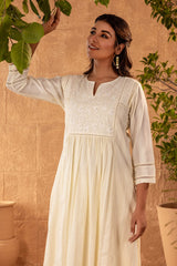 Cream Dobby Kurta