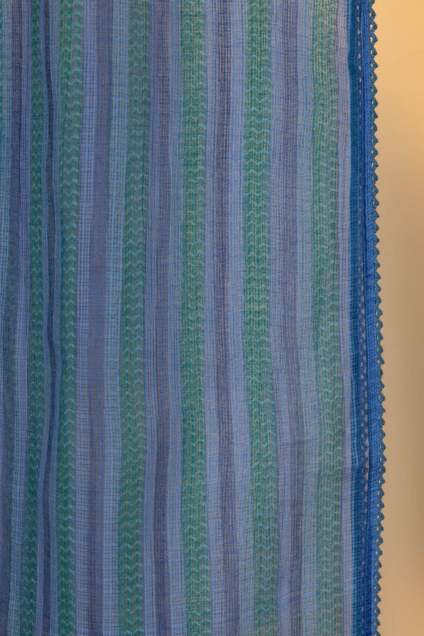 Blue Striped Doria Dupatta