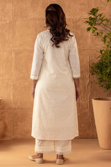 Cream Gathered Kurta