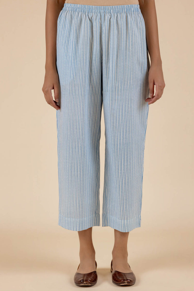 Blue Striped Trousers