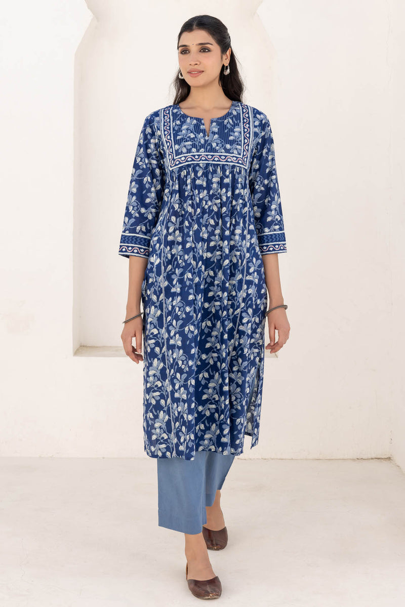 Nila Phool Kurta