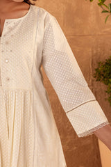 Cream Yoke Kurta