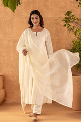 Cream Yoke Kurta