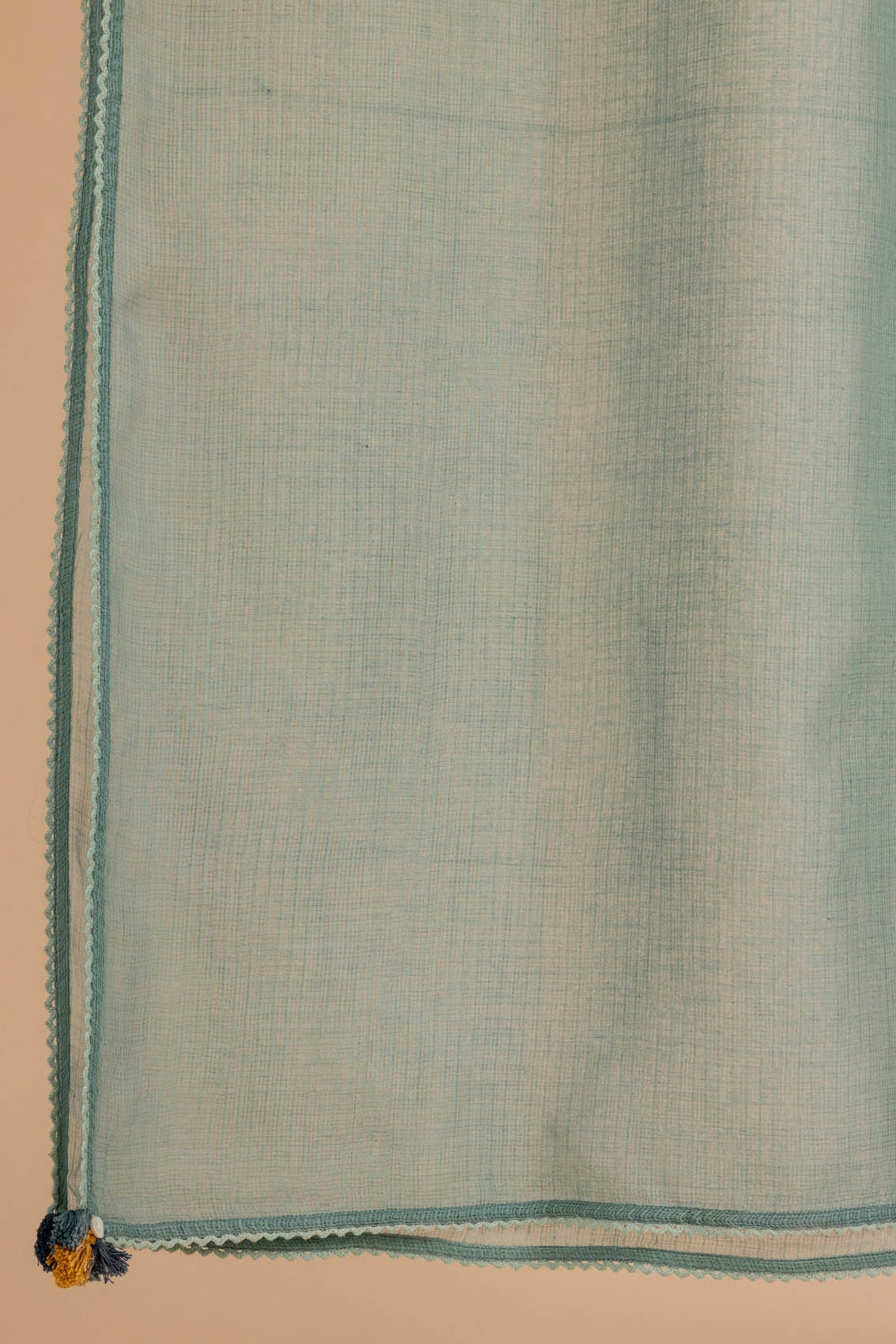 Elegant Geometric Green Kota Doria Dupatta main image 1
