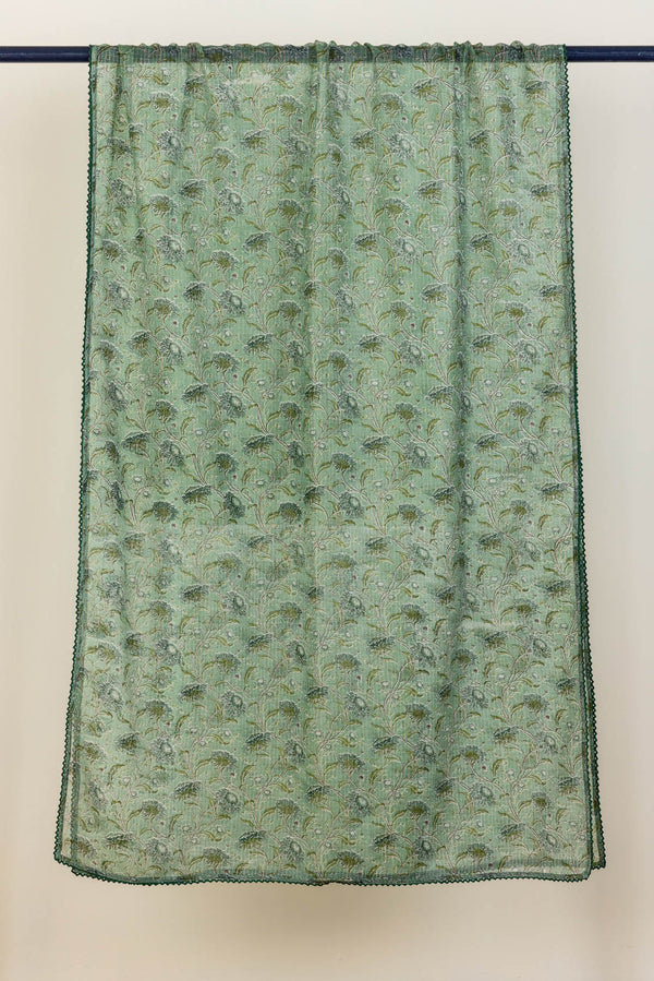 Green Floral Doria Dupatta