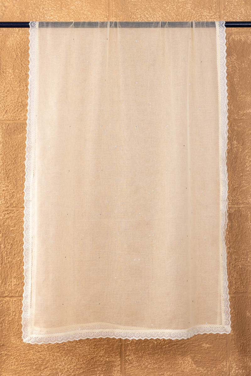 Cream Lace Doria Dupatta