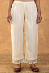 Cream Lace Trousers