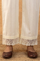 Cream Lace Trousers