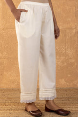 Cream Relaxed Trousers