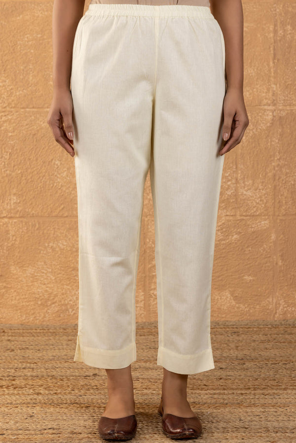 Cream Narrow Leg Trouser