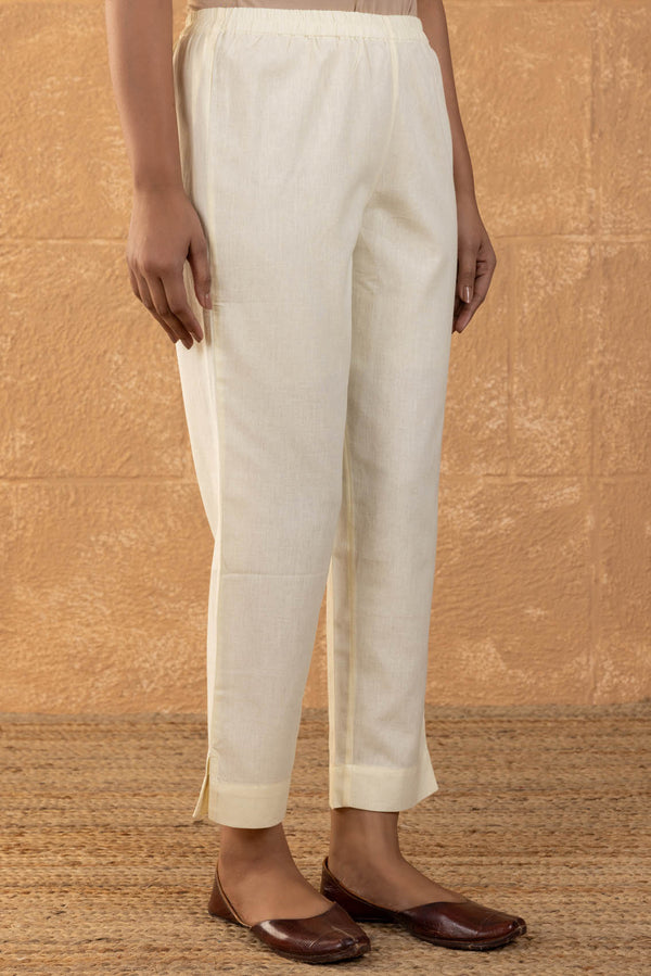 Cream Narrow Leg Trouser